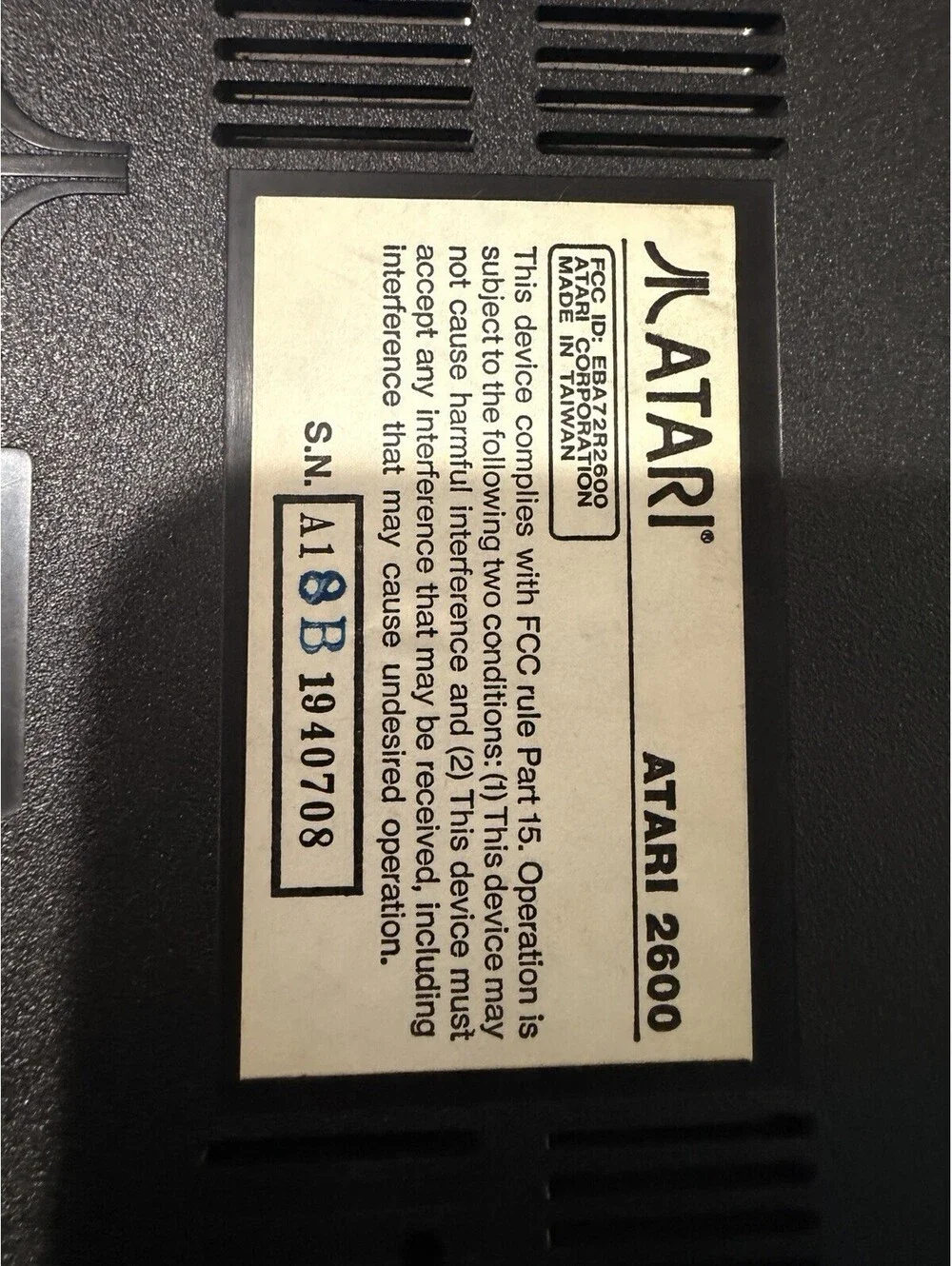 Atari 2600 Jr. Rainbow Game - Console ONLY - Vintage - VTG *